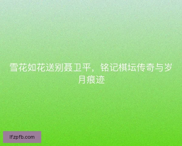 雪花如花送别聂卫平，铭记棋坛传奇与岁月痕迹
